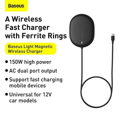 Đế Sạc Nhanh Không Dây Baseus Light Magnetic 15W | Sạc Từ Tính, Siêu Mỏng, Đèn LED Báo Sạc