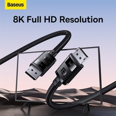 Cáp Màn Hình Baseus High Definition (DP to DP) | Chuẩn DP 1.4, Hỗ Trợ Độ Phân Giải 8K, 240Hz
