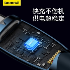 Cáp Sạc Nhanh Baseus Glimmer 100W Type-C to Type-C | Có Vòng Đèn LED Báo Sạc