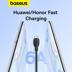 Cáp Sạc Nhanh Baseus Pudding 100W USB to Type-C | Chất Liệu Mềm Mịn, Siêu Bền