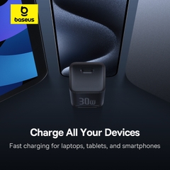 Cốc Sạc Nhanh Baseus 30W PD GaN5S | Sạc Nhanh An Toàn Cho Điện Thoại, Máy Tính Bảng