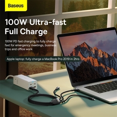Cáp Sạc Đa Năng Baseus Flash Ⅱ 100W | Cáp USB / Type C to M+L+C Chính Hãng