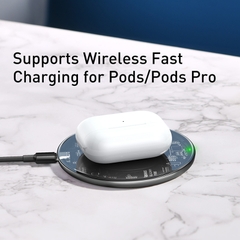 Đế Sạc Không Dây Baseus Simple Wireless 15W Chuẩn Qi | Sạc Cho Điện Thoại & Tai Nghe
