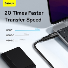 Đầu Chuyển Baseus USB 3.1 to Type-C | Tốc Độ 10Gbps, Kết Nối Cáp Type-C