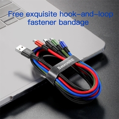 Cáp Sạc Nhanh Baseus Rapid 4 trong 1 | Sạc Cùng Lúc Nhiều Thiết Bị, USB to M+2L+C, 3.5A