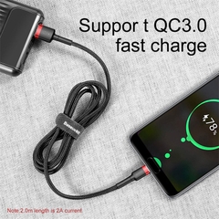 Cáp Sạc Nhanh Baseus Cafule 3A USB to Type-C | Dây Dù Chống Đứt, Bền Bỉ, Dài 1m/2m