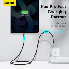 Củ Sạc Baseus Compact 30W Đa Năng 3 Cổng | 2 USB + 1 Type-C, Sạc Cùng Lúc 3 Thiết Bị