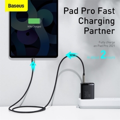 Củ Sạc Baseus Compact 30W Đa Năng 3 Cổng | 2 USB + 1 Type-C, Sạc Cùng Lúc 3 Thiết Bị