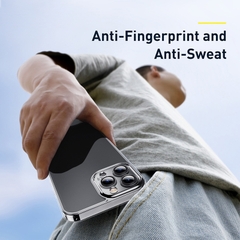 Ốp Lưng Kính Nhám Mờ Baseus Cho iP13 | Kèm Cường Lực, Chống Vân Tay, Chống Sốc