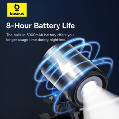 Bộ Giá Đỡ Điện Thoại & Đèn Pin Xe Đạp Baseus | Chống Rung Lắc, Đèn Siêu Sáng 2 Màu