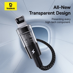 Cáp Sạc Siêu Bền Baseus Gem 2.4A USB to Ln | Dây Dù Chống Đứt, Đầu Trong Suốt