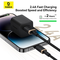 Cáp Sạc Baseus Dura Series USB to Ln 2.4A | Dây Dù Gia Cố Chắc Chắn, Chống Gãy Gập