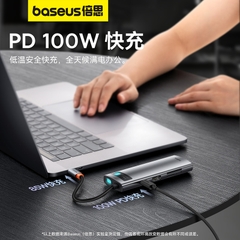 Hub Đa Năng Baseus Metal Gleam | Dock Mở Rộng Cổng Cho Laptop, Tiện Lợi