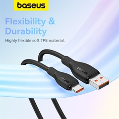 Cáp Sạc Nhanh Baseus Pudding 100W USB to Type-C | Chất Liệu Mềm Mịn, Siêu Bền