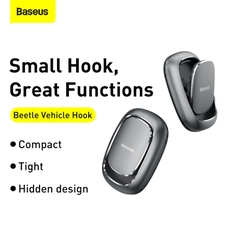 Móc Treo Đồ Mini Baseus Beetle Cho Ô Tô, Bàn Làm Việc | Thiết Kế Gấp Gọn, Dán 3M (Bộ 2 Cái)