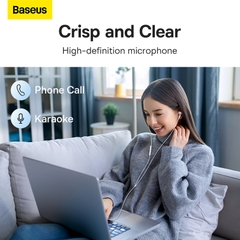 Tai Nghe Nhét Tai Baseus H18 Cổng 3.5mm | Âm Bass Mạnh Mẽ, Êm Tai, Có Mic