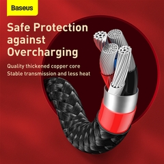 Cáp Sạc Nhanh Baseus Year of the Tiger USB to M+L+C 3.5A Siêu Bền | Sạc Cùng Lúc 3 Thiết Bị
