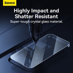 Cường lực Baseus All-glass Crystal Tempered Glass Film (Cellular Dust-proof)  iP14 FastStick