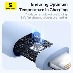 Cáp Sạc Nhanh Baseus Silky 2.4A USB to Ln | Dây PVC Mềm Mại, Dẻo Dai Chống Rối