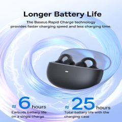 Tai Nghe Bluetooth Baseus AirGo 1 | Kẹp Vành Tai Thể Thao, An Toàn Khi Di Chuyển