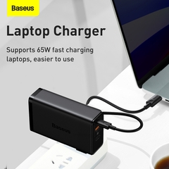 Củ Sạc Kiêm Pin Dự Phòng Baseus 87W GaN3 | 2-trong-1, Sạc Nhanh Laptop 65W, 2 Cổng