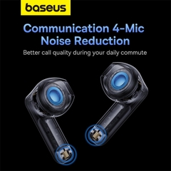 Tai Nghe True Wireless Baseus Bowie E5x | Bluetooth 5.3, Đàm Thoại Chống Ồn, Thiết Kế Trong Suốt