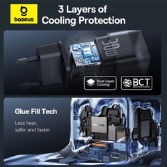 Cốc Sạc Nhanh Baseus 30W PD GaN5S | Sạc Nhanh An Toàn Cho Điện Thoại, Máy Tính Bảng