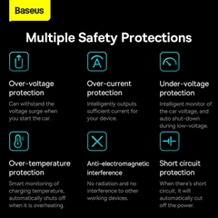 Tẩu Sạc Baseus Golden Contactor Pro 40W 2 Cổng Type-C | Sạc Nhanh 2 Thiết Bị, Công Nghệ BPS, Đèn LED