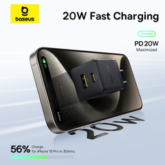 Cốc Sạc Nhanh Baseus Palm Fast Charger C+U 20W