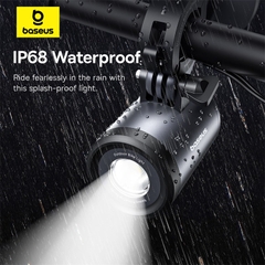 Bộ Giá Đỡ Điện Thoại & Đèn Pin Xe Đạp Baseus | Chống Rung Lắc, Đèn Siêu Sáng 2 Màu