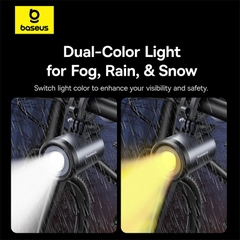 Bộ Giá Đỡ Điện Thoại & Đèn Pin Xe Đạp Baseus | Chống Rung Lắc, Đèn Siêu Sáng 2 Màu