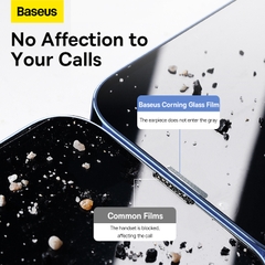 Bộ 2 Kính Cường Lực Baseus Corning Cho iP13/14 | Chống Vỡ 10 Lần, 8K Ultra Clarity, Kèm Khung Dán