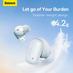 Tai Nghe Bluetooth Baseus AirNora 2 | Hộp Vải Nhung Kèm Gương, Chống Ồn ANC