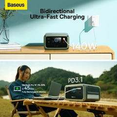 Trạm Sạc Di Động Baseus 140W 48000mAh | Sạc Nhanh PD3.1, Siêu Gọn (AC 110V)