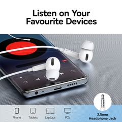 Tai Nghe Nhét Tai Baseus H18 Cổng 3.5mm | Âm Bass Mạnh Mẽ, Êm Tai, Có Mic