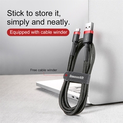 Cáp Sạc Nhanh Baseus Cafule 3A USB to Type-C | Dây Dù Chống Đứt, Bền Bỉ, Dài 1m/2m