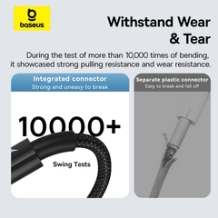 Cáp Sạc Siêu Bền Baseus Gem 2.4A USB to Ln | Dây Dù Chống Đứt, Đầu Trong Suốt