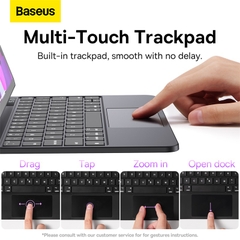Bao Da Bàn Phím Baseus Brilliance Pro Cho Pad | Kèm Trackpad Đa Điểm, Hít Từ Tính, Màn Hình LED