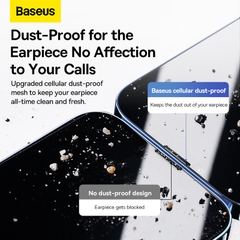 Bộ 2 Kính Kính Cường Lực Baseus NanoCrystal Cho iP13/iP14 | Chống Bụi Loa & Tự Dán