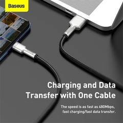 Cáp Sạc Baseus Cafule USB to Type-C 66W (6A) | Hợp Kim Kẽm, Dây Dù Chống Đứt