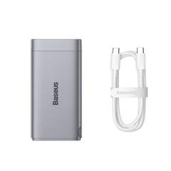 Bộ Sạc Baseus GaN3 Pro 65W | 3 Cổng 2 Type-C & 1 USB, Kèm Cáp, Sạc Nhanh Laptop