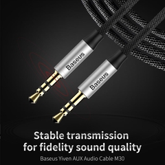 Cáp Âm Thanh AUX Baseus Yiven M30 | Jack 3.5mm 2 Đầu, Nối Loa, Dùng Trên Ô Tô