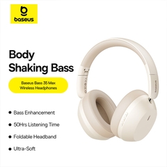 Tai Nghe Bluetooth Baseus Bass 35 Max | Chụp Tai Êm Ái, Cách Âm Tốt, Gấp Gọn