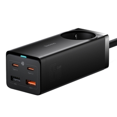 Trạm Sạc Baseus GaN3 Pro 65W 5 Cổng | AC + 2USB + 2Type-C, Sạc Nhanh Laptop, Điện Thoại