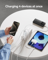 Cốc Sạc Nhanh OS-Baseus GaN6 Pro Fast Charger 2C+2U 65W (Chân cắm dẹp, Kèm cáp C to C 100W, 1m)