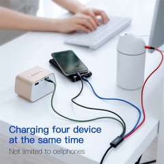 Cáp Sạc Nhanh Baseus Rapid 4 trong 1 | Sạc Cùng Lúc Nhiều Thiết Bị, USB to M+2L+C, 3.5A