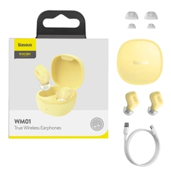 Tai Nghe Bluetooth Baseus WM01 | Thiết Kế Mini Nhỏ Gọn, Cảm Ứng, Nhiều Màu, Chính Hãng