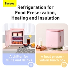 Tủ Lạnh Mini Baseus Igloo 6L | 2 Chế Độ Nóng & Lạnh, Giữ Lạnh Mỹ Phẩm, Giữ Ấm Đồ Ăn