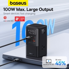 Trạm Sạc Nhanh Để Bàn Baseus 100W 7 trong 1 | Sạc Cùng Lúc Laptop & Điện Thoại, Tự Ngắt An Toàn 0.1s