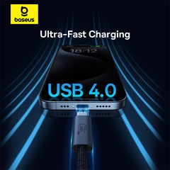 Cáp Sạc Baseus Flash 2 USB4 240W Type-C to Type-C | 40Gbps, Xuất Hình 8K, Sạc Nhanh Laptop